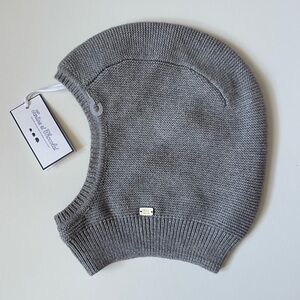 Tartine et Chocolat Kids Unisex Gray Knit Hood Hat - Size T5 (6-8Y)